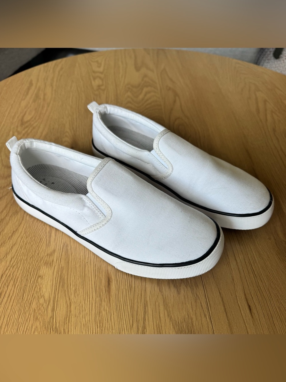 Target A New Day White Canvas Slip-On Sneakers Women’s Size 9